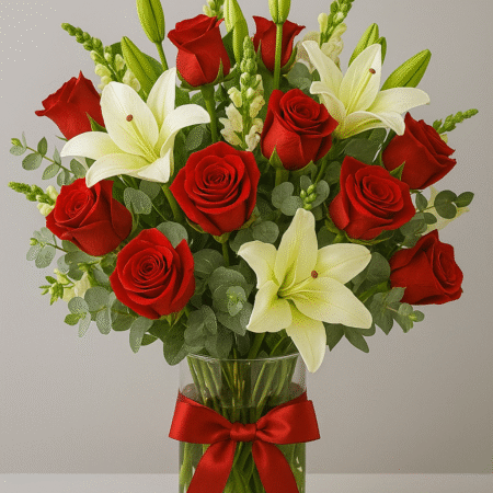 Jarrón 	“Euforia de Rosas”