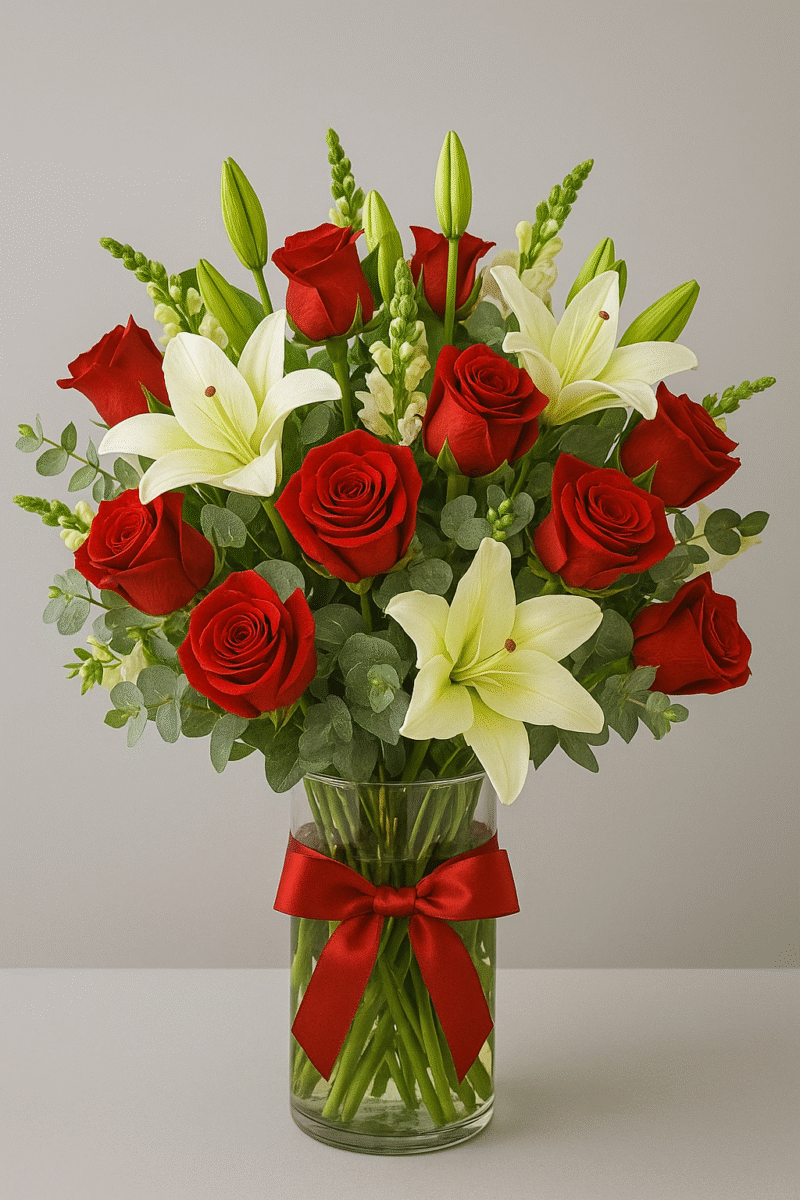 Jarrón 	“Euforia de Rosas”