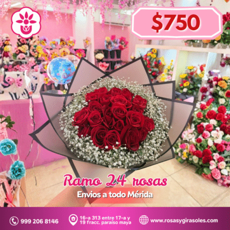Ramo de 24 rosas