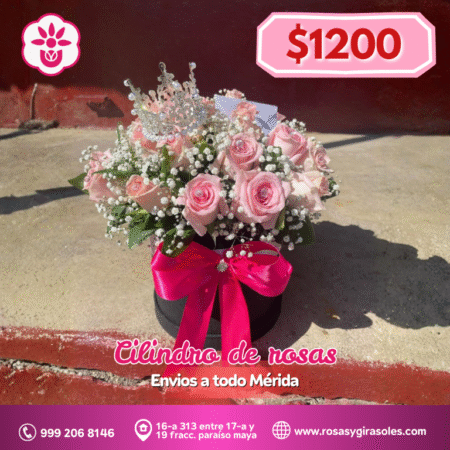 Cilindro de rosas