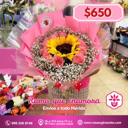 Ramo que Enamora Rosa - Girasol