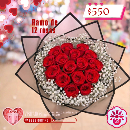 Ramo de 12 rosas